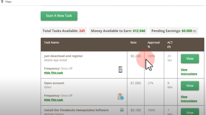 Timebucks Task